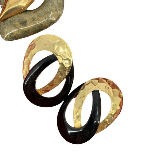 Lot of 5 Estate Bold Statement Earrings 1.5-3" Fashion Lightweight Necklace - Picture 10 of 10